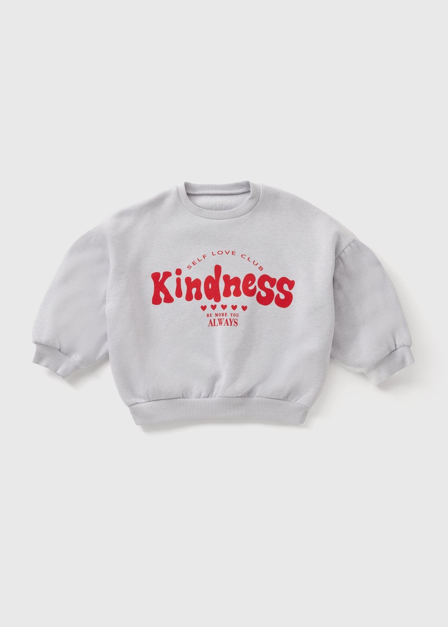 Girls Grey Kindness Sweatshirt (1-7yrs)