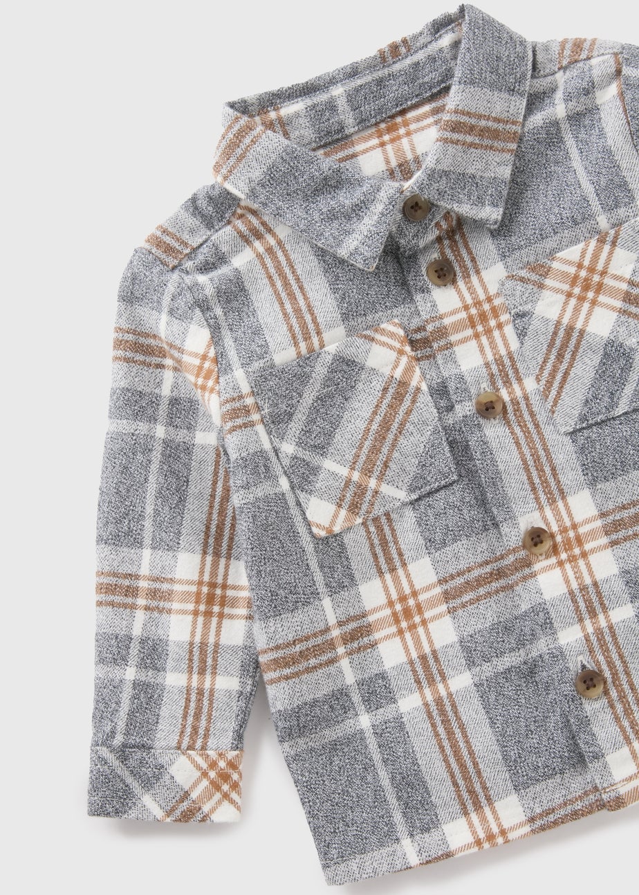 Baby Grey Check Shirt (Newborm-23mths)