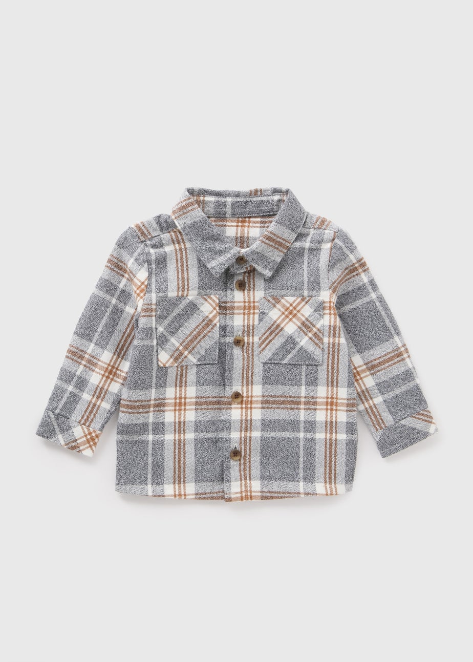 Baby Grey Check Shirt (Newborm-23mths)