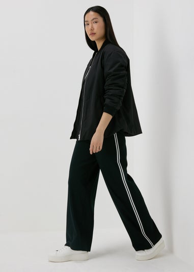 Papaya Petite Black Tapered Straight Leg Trousers