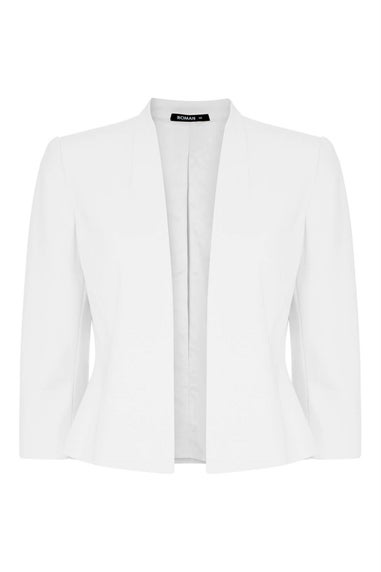 Roman Ivory 3/4 Sleeve Rochette Jacket