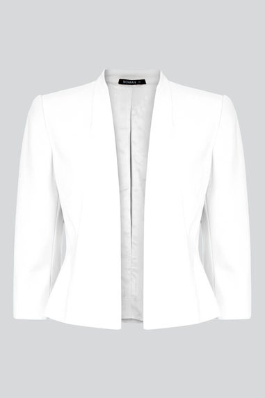 Roman Ivory 3/4 Sleeve Rochette Jacket