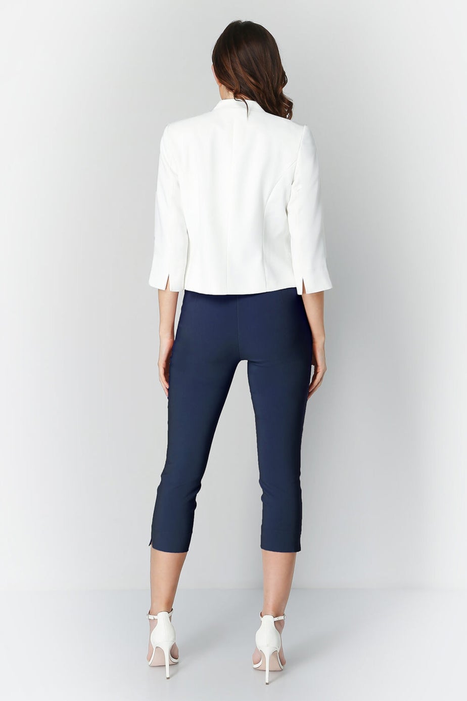 Roman Ivory 3/4 Sleeve Rochette Jacket