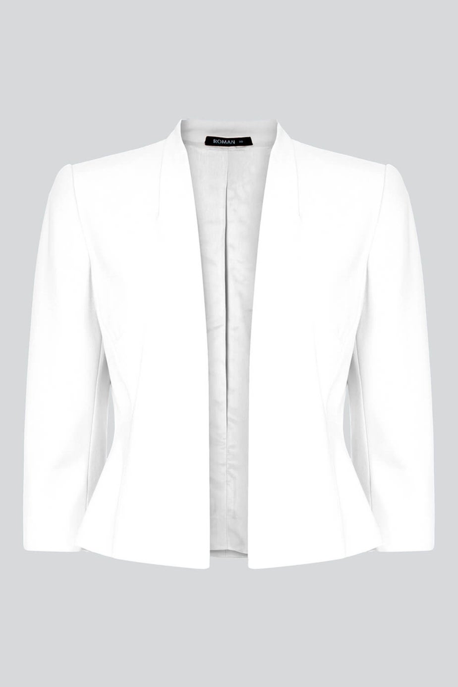 Roman Ivory 3/4 Sleeve Rochette Jacket