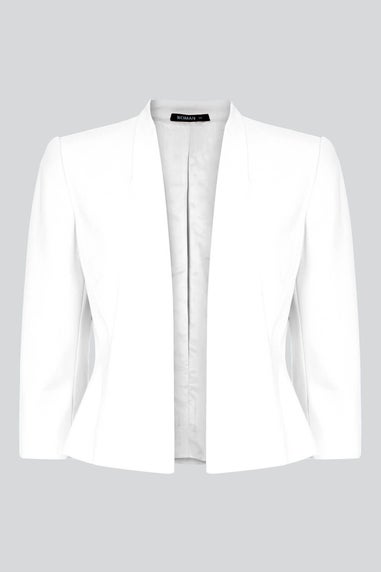 Roman Ivory 3/4 Sleeve Rochette Jacket