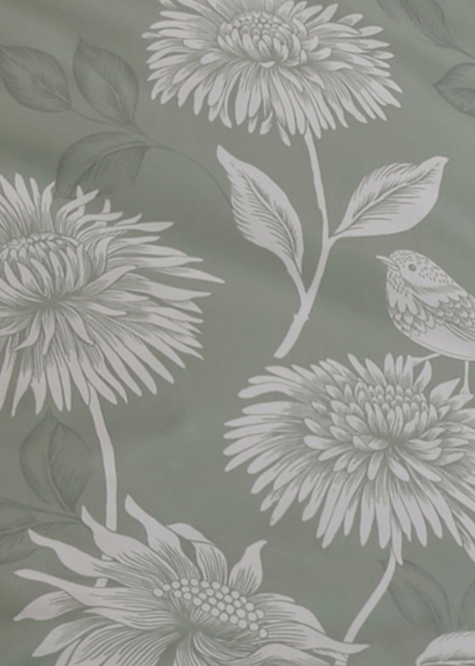 Dreams & Drapes Design Chrysanthemum Green Duvet Cover Set