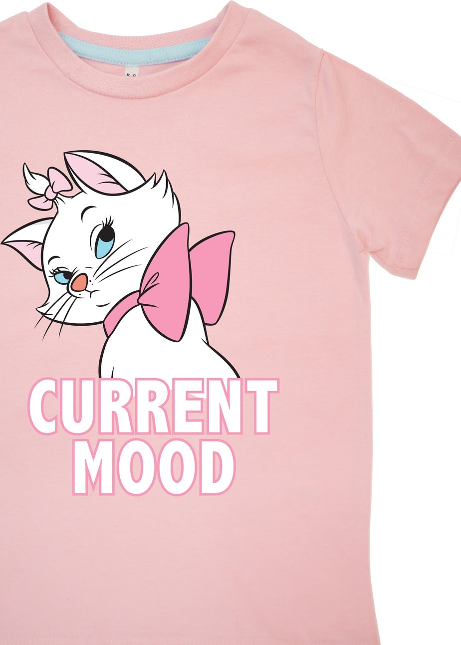 Disney The Aristocats Marie Current Mood Kids Baby Pink Hearts Pyjamas (3-8 Years)