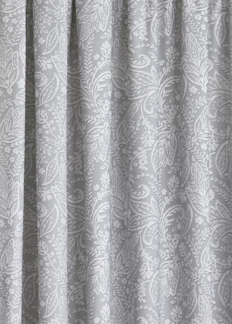 Dreams & Drapes Aveline Grey Pencil Pleat Curtains With Tie-Backs