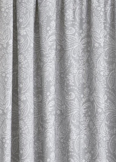 Dreams & Drapes Aveline Grey Pencil Pleat Curtains With Tie-Backs