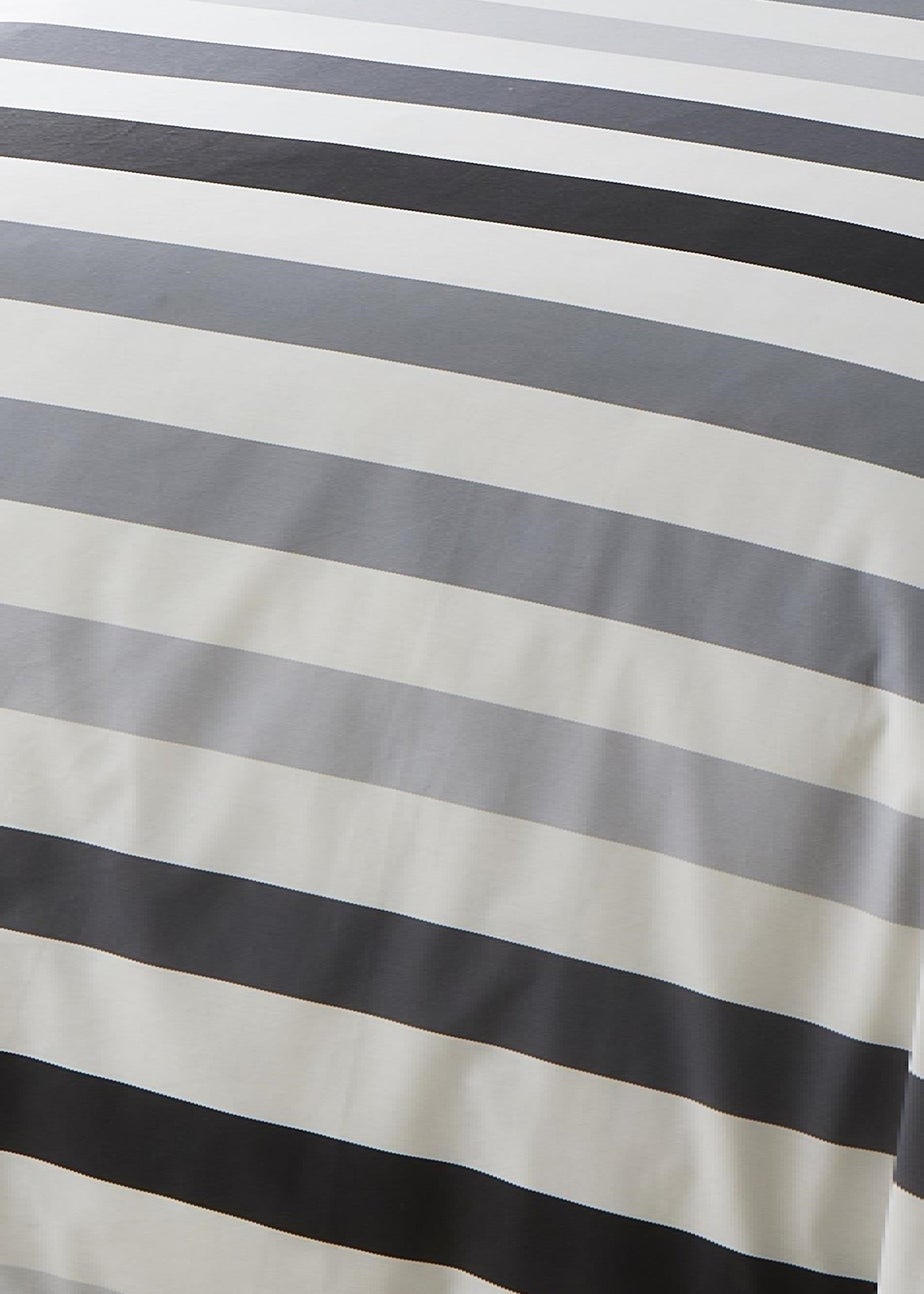 Bedlam Beckett Stripe White Duvet Cover Set