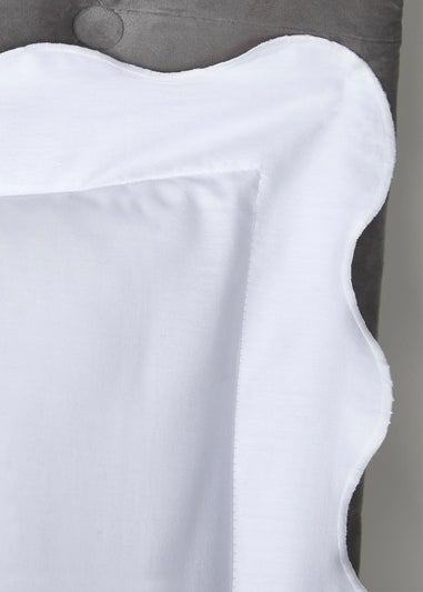 Appletree Boutique Scallop Edge White Duvet Cover Set