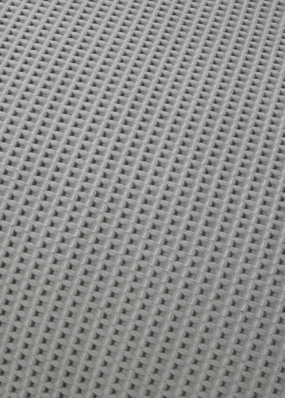 Serene Lindly Waffle Silver Duvet Cover Set