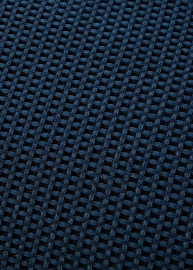 Serene Lindly Waffle Navy Duvet Cover Set