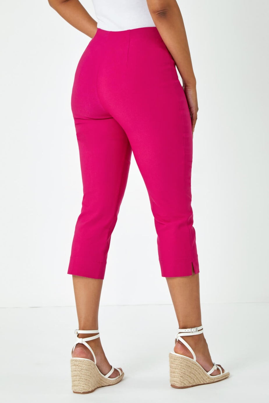Roman Cerise Petite Cropped Stretch Trouser