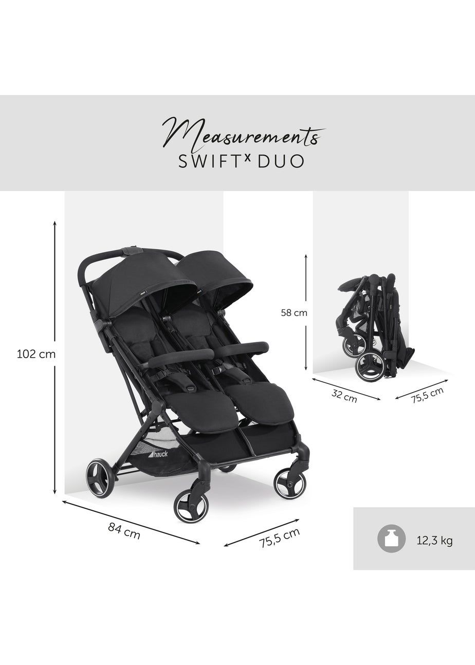 Hauck Black Swift X Duo Double Pushchair