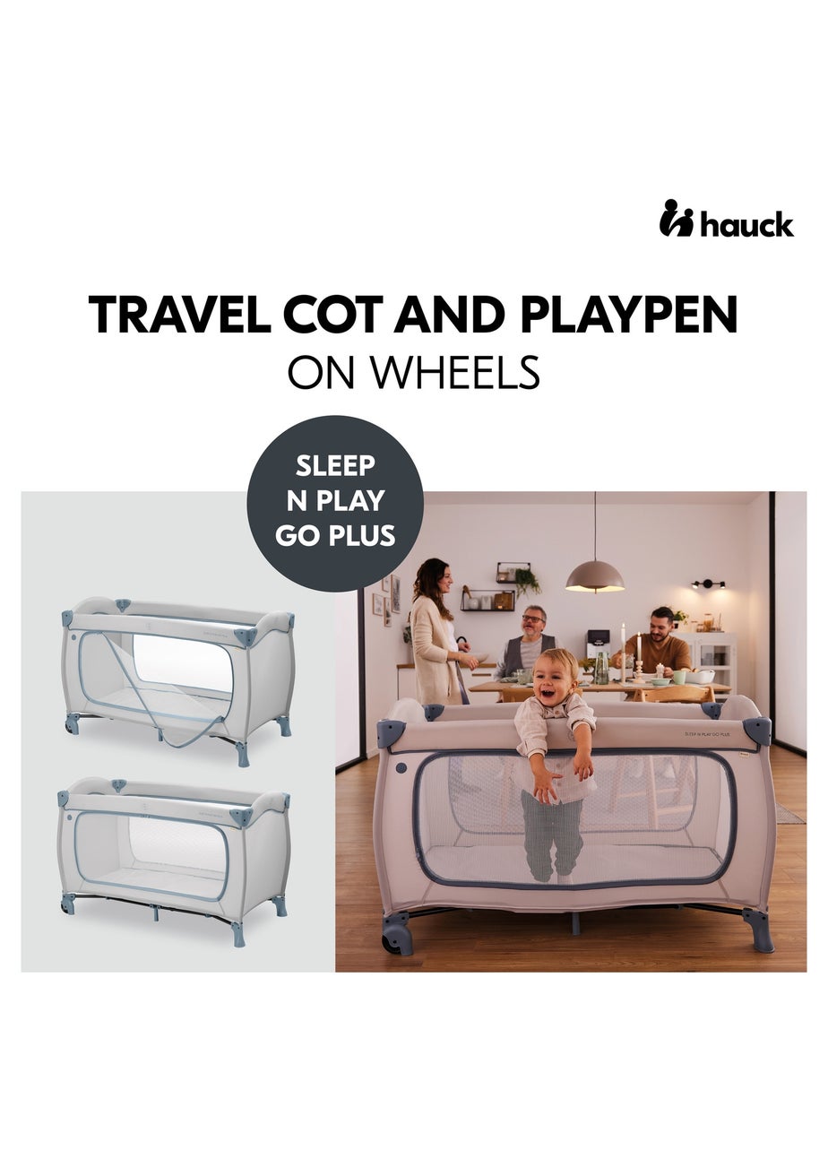 Hauck Dusty Blue Sleep N Play Go Plus Travel Cot