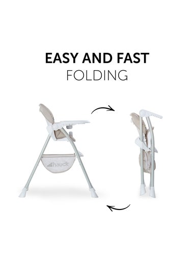 Hauck Beige Sit N Fold Highchair