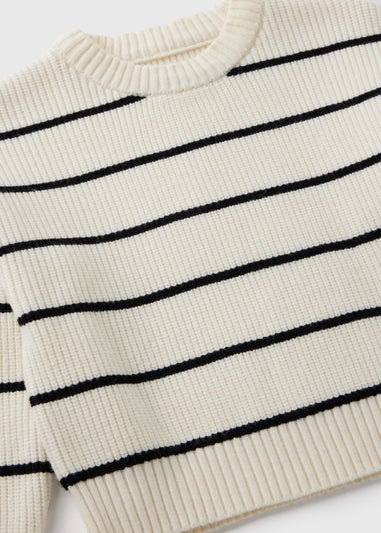 Girls Cream Stripe Jumper (7-15yrs)