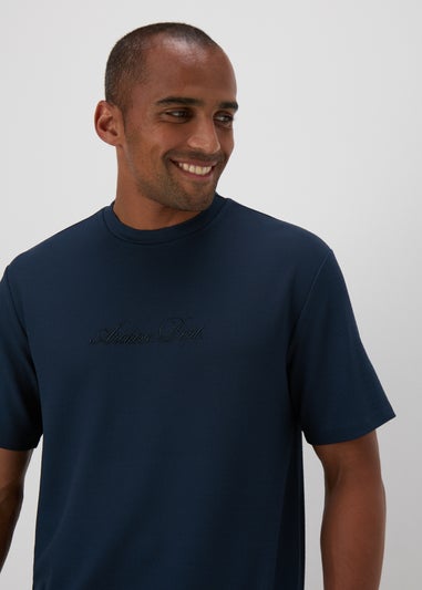 Navy Embroidered T-Shirt