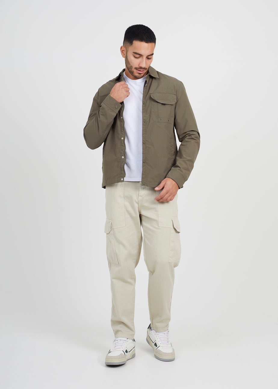 Brave Soul Khaki Lightweight Shacket
