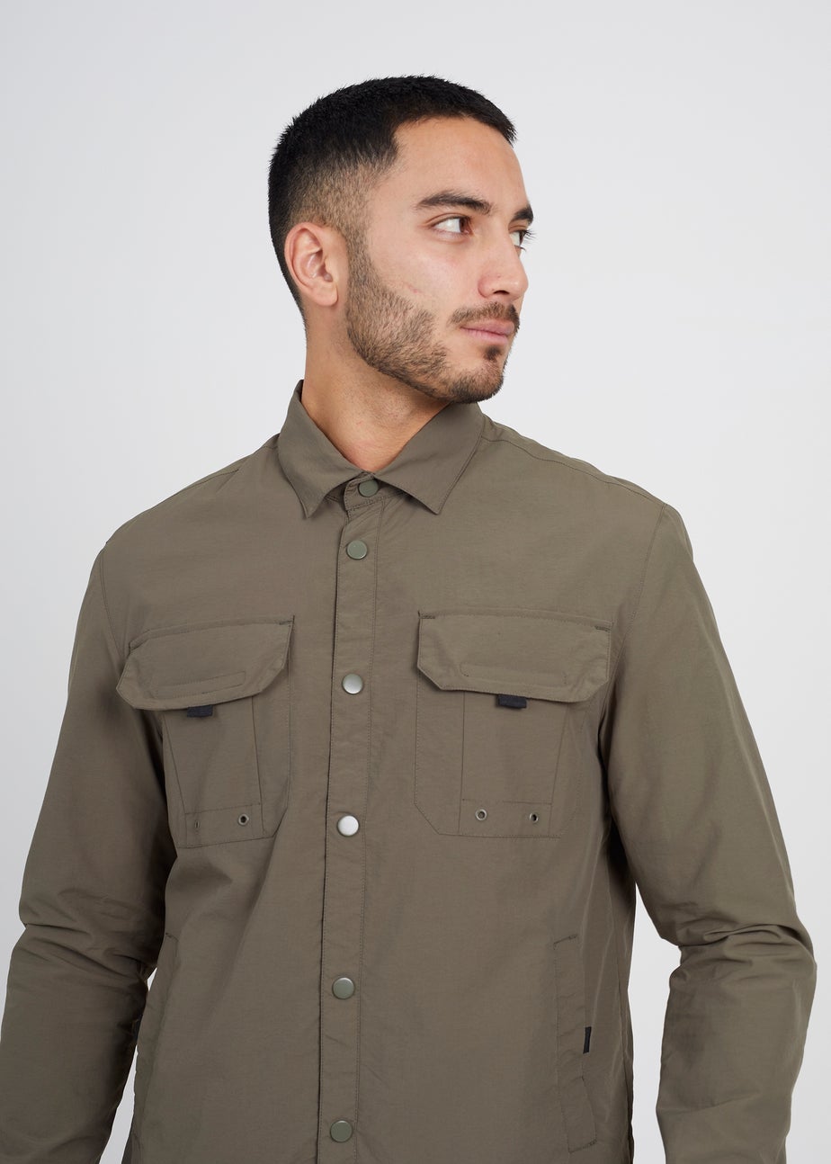 Brave Soul Khaki Lightweight Shacket