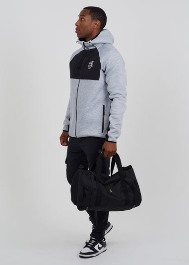 Brave Soul Light Grey Contrast Panel Zip Through Hoodie