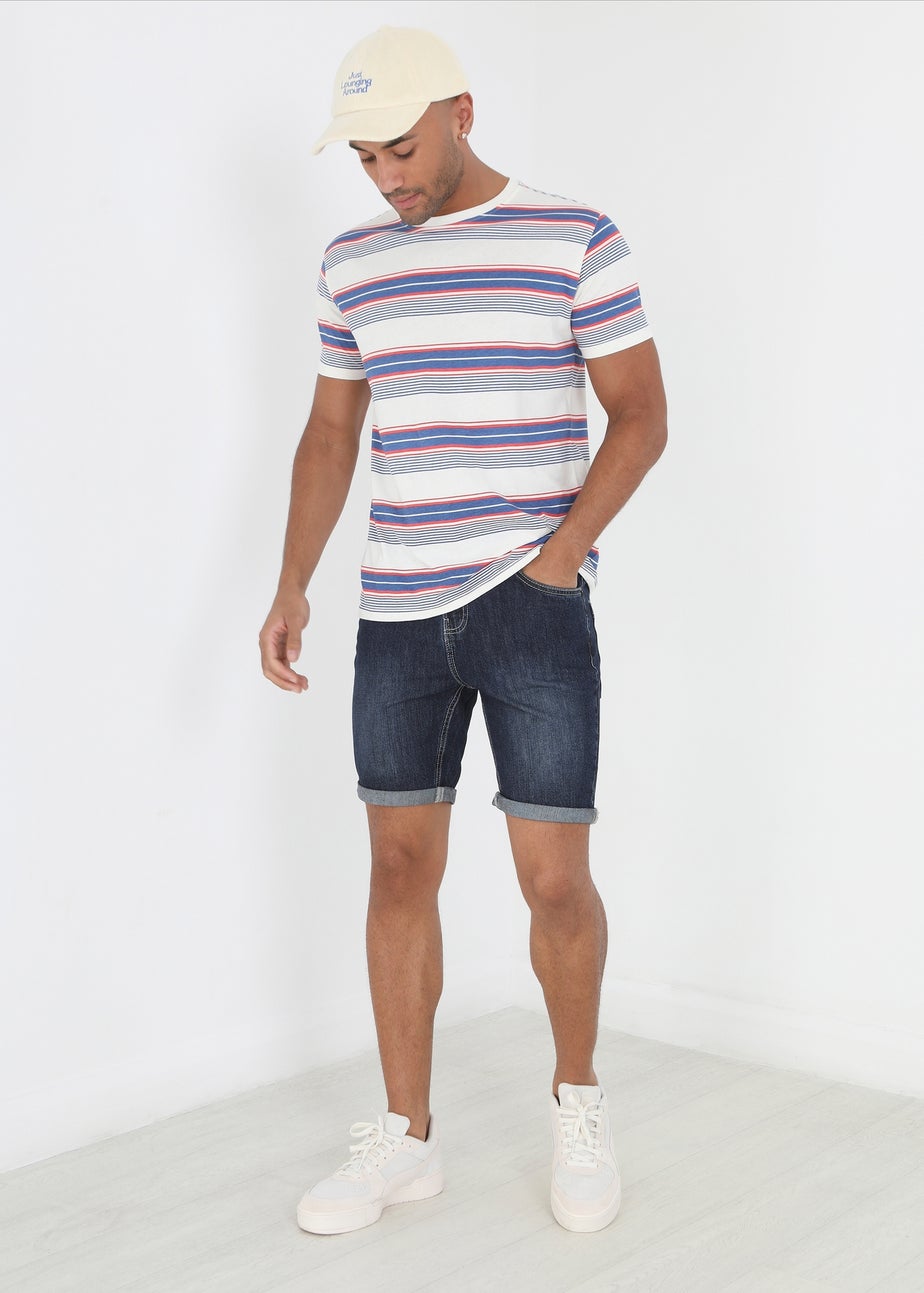 Brave Soul Dark Blue Denim Shorts