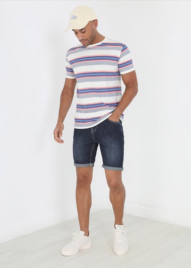 Brave Soul Dark Blue Denim Shorts