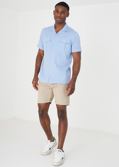 Brave Soul Light Blue Short Sleeve Shirt