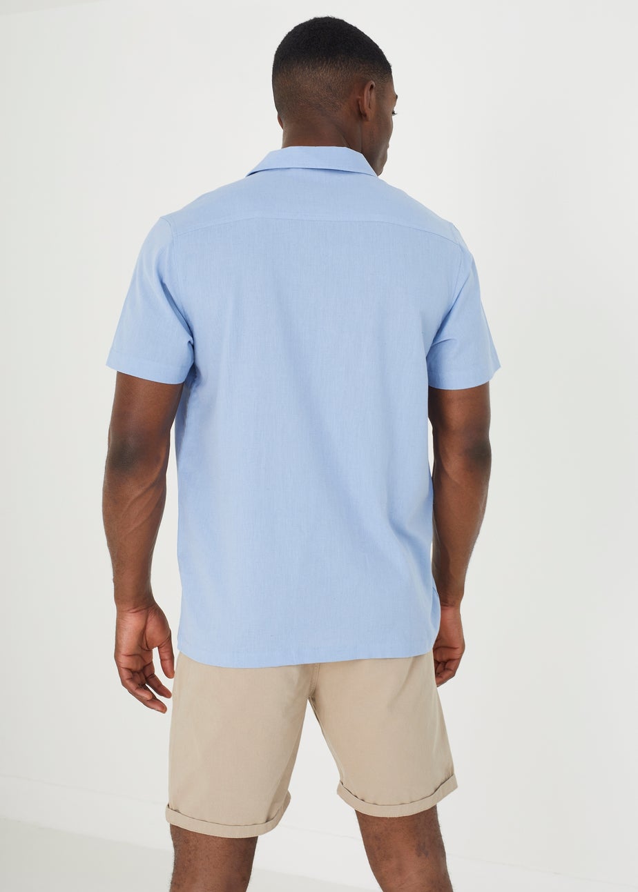 Brave Soul Light Blue Short Sleeve Shirt