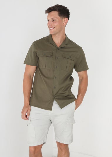 Brave Soul Khaki Short Sleeve Shirt