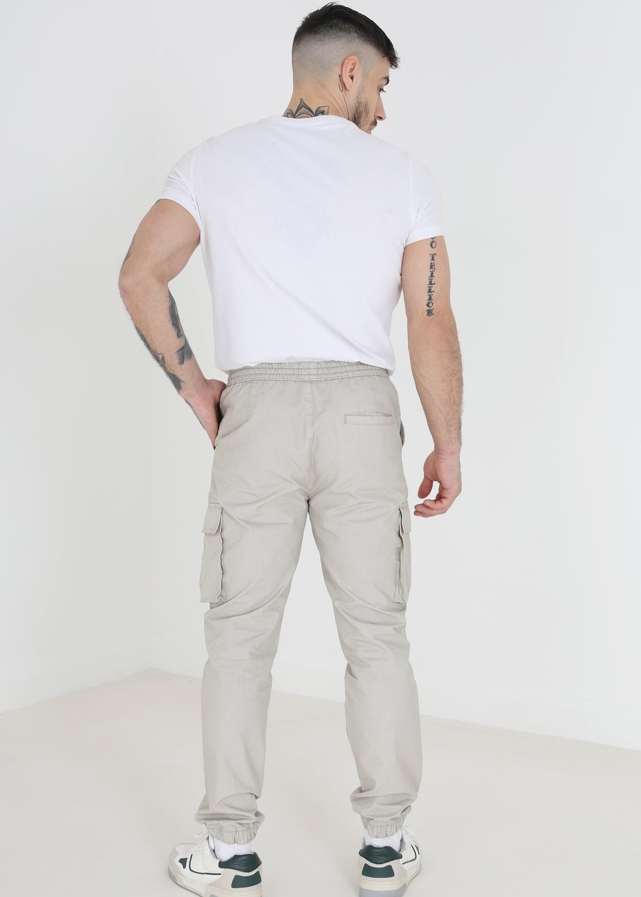 Brave Soul Stone Cargo Trousers