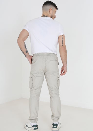 Brave Soul Stone Cargo Trousers