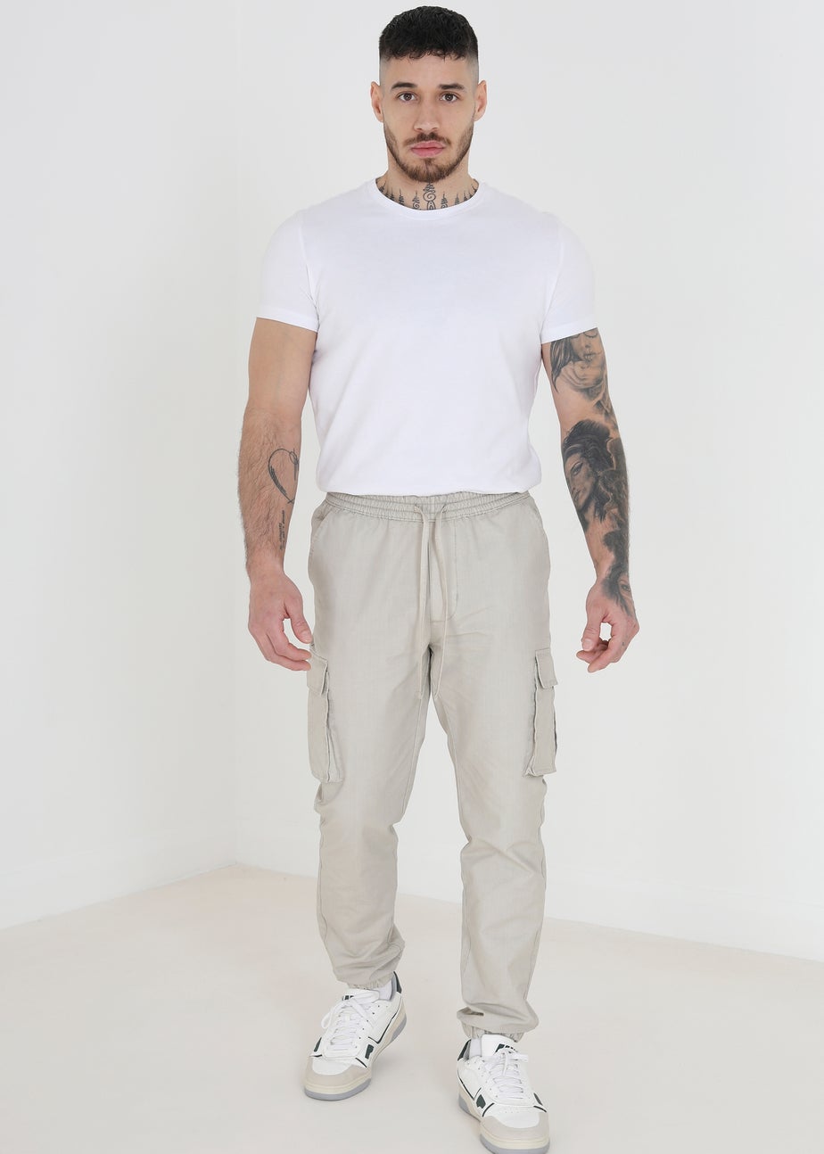 Brave Soul Stone Cargo Trousers