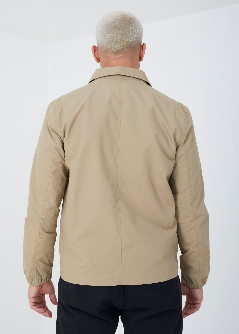 Brave Soul Stone Lightweight Stud Fastening Jacket With Collar