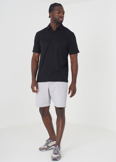 Brave Soul Black Trophy Neck Polo