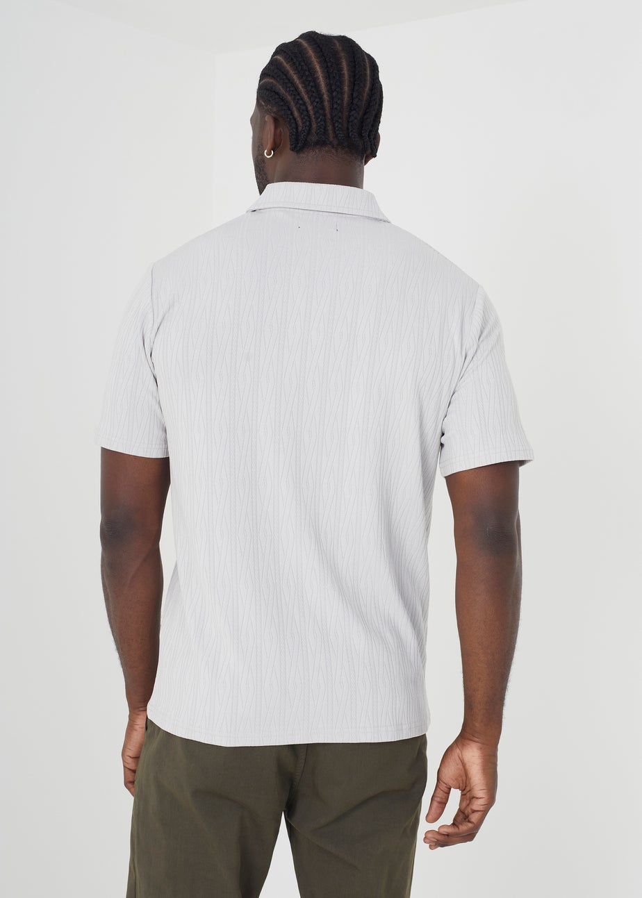 Brave Soul Grey Trophy Neck Polo
