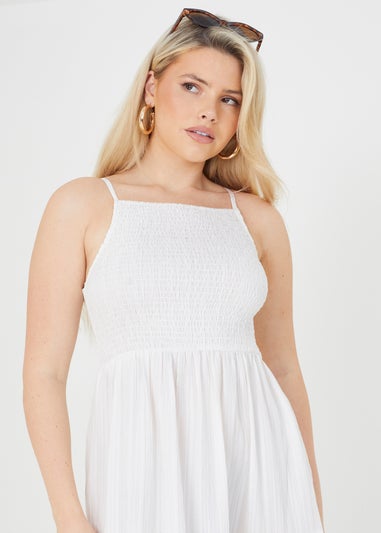Brave Soul White Tiered Maxi Dress