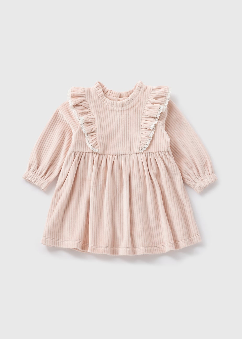 Baby Pink Cord Dress (Newborn-23mths)