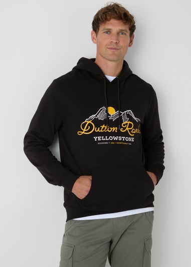 Yellowstone Black Printed Hoodie