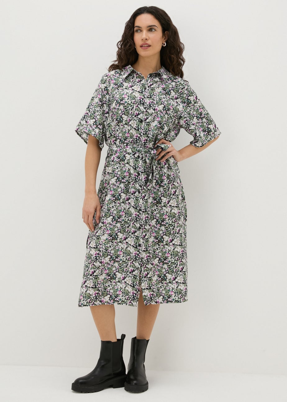 JDY Multicolour Floral Midi Shirt Dress