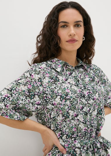 JDY Multicolour Floral Midi Shirt Dress