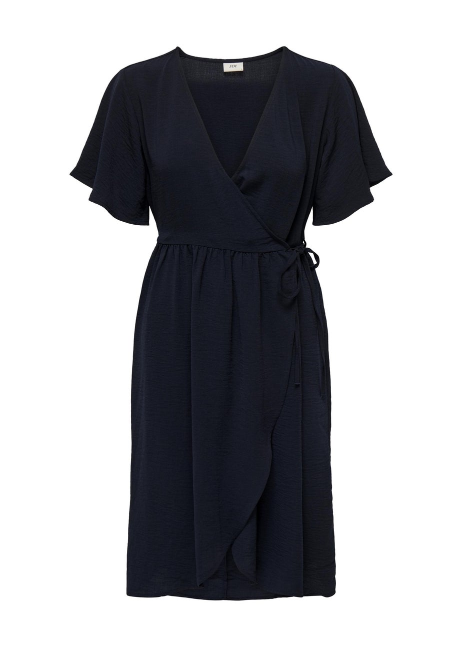 JDY Navy Wrap Midi Dress