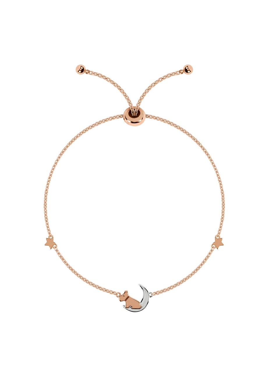 Radley London 18ct Rose Gold Plated Dog On Moon & Stars Bracelet