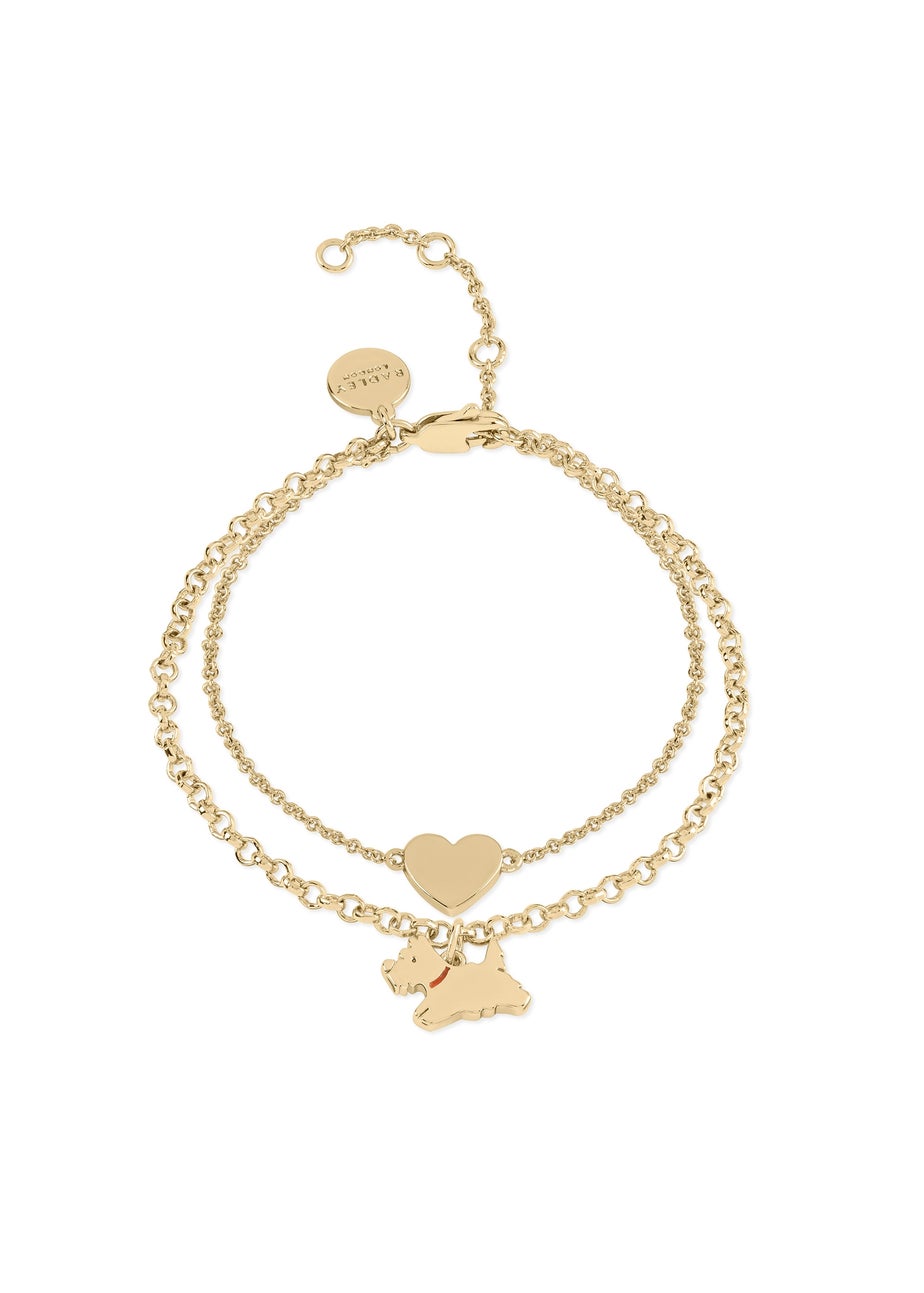 Radley London Gold 18ct Pale Plated Double Layer Bracelet