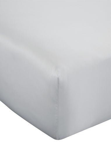 Catherine Lansfield Silky Soft Satin Fitted Sheet Silver