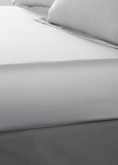 Catherine Lansfield Silky Soft Satin Fitted Sheet Silver