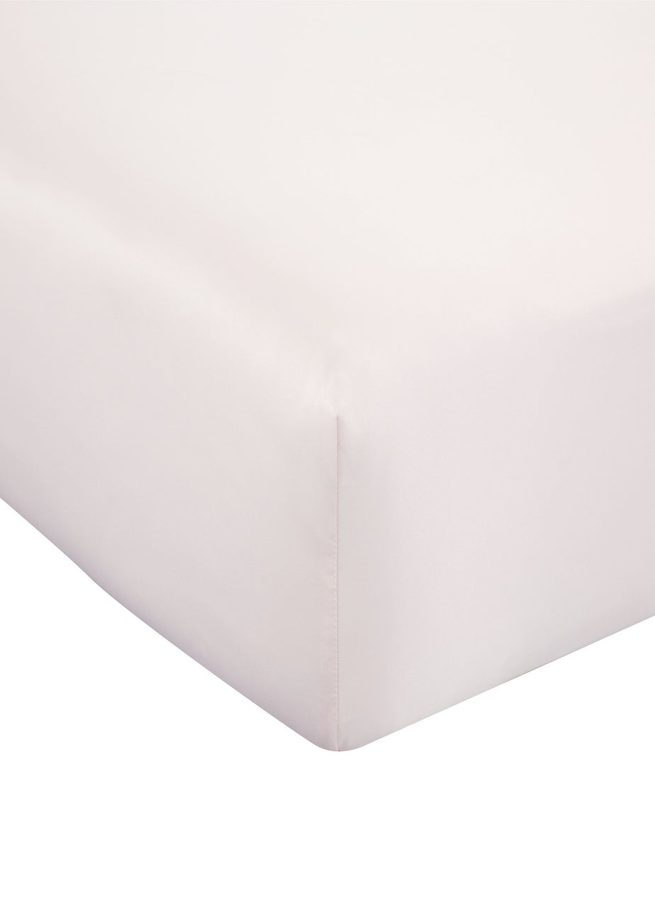 Catherine Lansfield Silky Soft Satin Fitted Sheet Blush