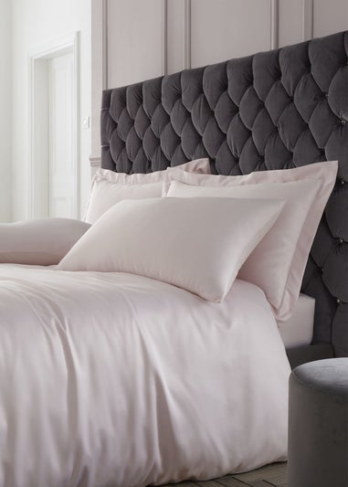 Catherine Lansfield Silky Soft Satin Fitted Sheet Blush