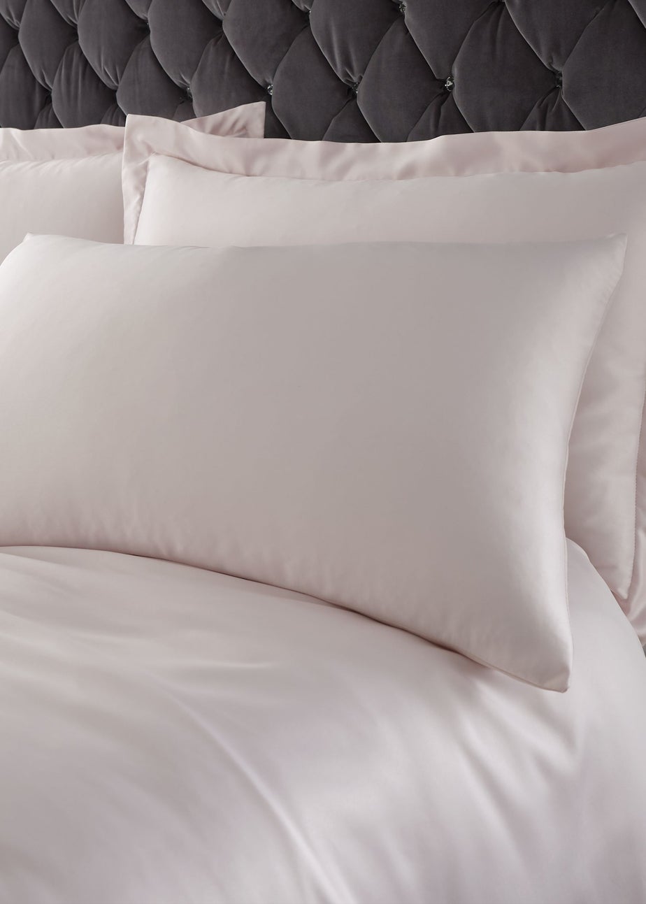 Catherine Lansfield Silky Soft Satin Duvet Cover Set Blush Pink